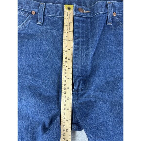 Wrangler Jeans Mens Blue High Rise Medium Wash Jeans Size 38x30 (36x28 Measured) - Picture 7 of 13